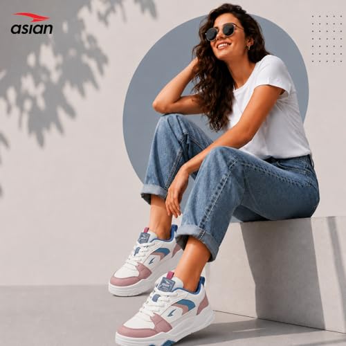 Image of ASIAN Petal-01 Women's Chunky Casual Sneakers | Memory Foam Comfort, Breathable Upper & Shock-Ready Sole | Ideal