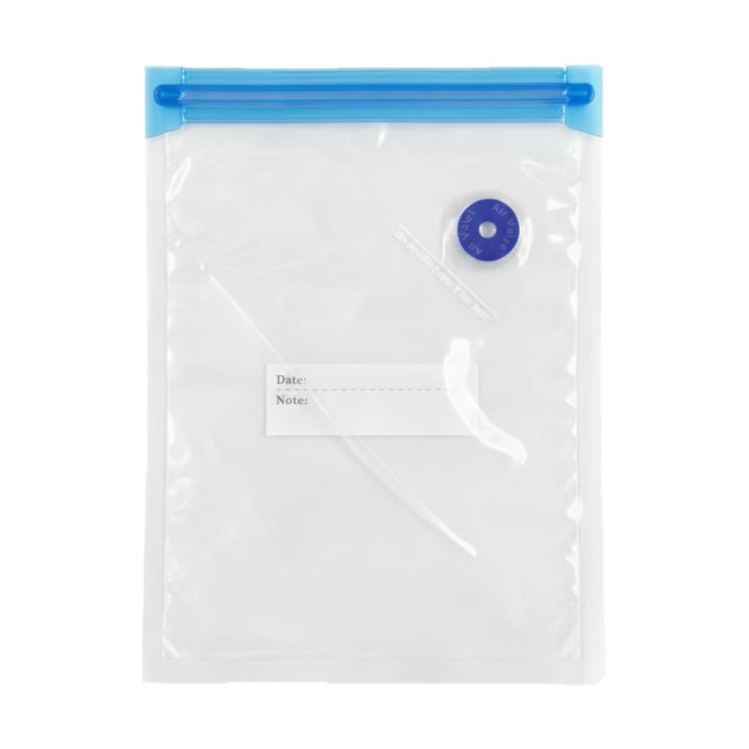 MAYSON Vacuum Reusable Bags 22 x 16 cm – Airtight Food Storage & Travel Compression Bags | Multi-Use Zip Vacuum Pouches for Freshness & Space Saving | Pack of 4