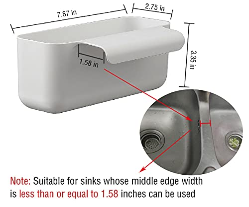 Colador para fregadero de cocina tipo cesta plástico blanco miniatura 6