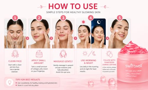 Image of Collagen Jelly Cream Face Moisturizer with Hydrolyzed & Soluble-110ml
