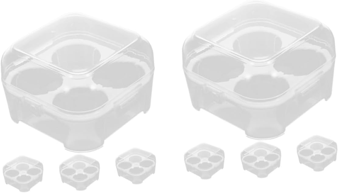 8pcs Egg Storage Boxes for Refrigerator Compact Portable Egg Carrier for Kitchen