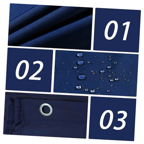 Abat-jour de bain isolant en tissu de polyester uni pour douche - 6