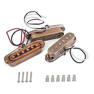 Alnicov Micro de guitare, kit de micro à bobine simple, SSSS, pour guitare de style Strat – Bronze - Les Beatles, Paul McCartney, John Lennon, RIngo Starr, George Harrison Alnicov Micro de guitare, kit de micro à bobine simple, SSSS, pour guitare de style Strat - Bronze – Image 6