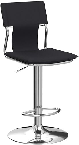 Miniatura 6 de Sidanli Juego de 2 taburetes de bar giratorios ajustables, juego de 2, sillas de bar de piel sintética para isla de cocina, taburetes de bar