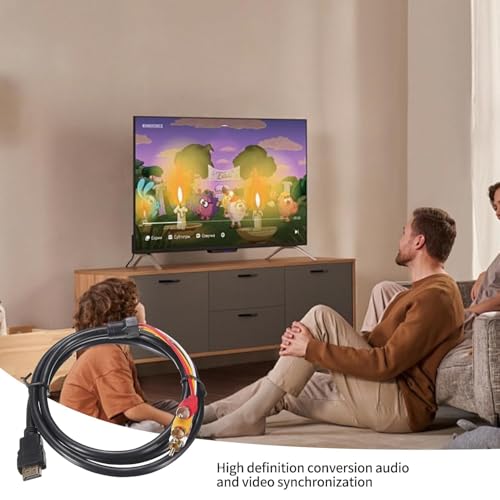 SNMYGS Rca To hdmi Adapter, Hdmi To Rca Cable, Composite Video Audio Adapter, Av To Hdmi Converter for Hdtv Dvd Most Lcd Projectors Transmitterr for Hdtv Dvd Most Lcd Projectors Transmitter - Image 6