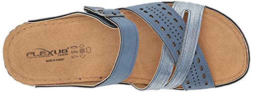 Flexus By Spring Step Women's Denia Slipper, Blue, 7.5-8 #TOP4