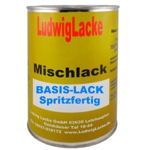 LudwigLacke Basislack für VW Grauweiss Farbcode R902 oder T7 oder T7T7 Baujahr 1991-2005 Unilack 1 Liter Basislack spritzfertig