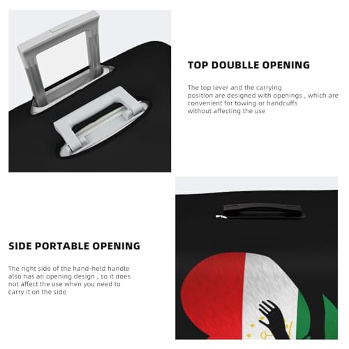 Travel Luggage Cover Tajikistan Tajik Flag Heart Fashion Washable Baggage Suitcase Protector Fit For Luggage Medium4