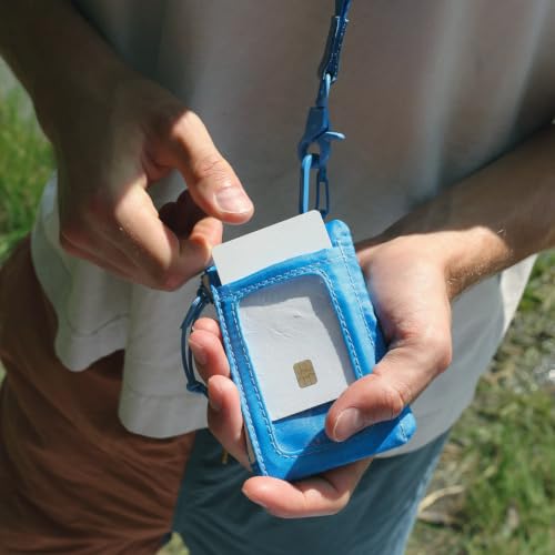 Image of Thread Wallets Pouch Wallet - Compact Zip Wallet with Clear ID Window, Coin & Card Pockets, and Key Stash - Lightweight Rip-Stop Travel Wallet for Men & Women (Cornflower)