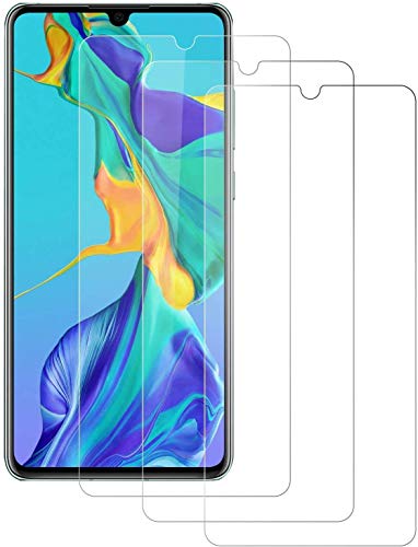 Snnisttek Film de Protection d'écran pour Huawei P30 Lite, Huawei P30 Lite en Verre Trempé [Lot de 3], Anti Rayures, Ultra Résistant, Installation Facile, Dureté 9H Glass, Haute sensibilité
