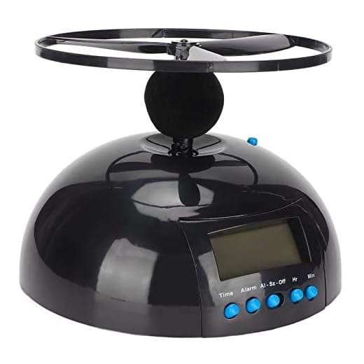 Flying Alarm Clock, Digital LED Alarm Clock Gadget Run Away for Bedrooms Office , Electronic Helicopter Chopper Propeller Clock for Heavy Sleepers Adults