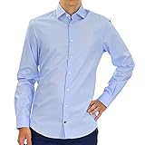 Colletto alla francese Tommy Hilfiger Slim Fit Stretch Ct Camicia Formale, Blu (410 410), 42 Uomo