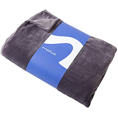 ナイスデイ mofua (モフア) 掛け布団カバー チャコールグレー シングル (150×210cm) あったか ぬくぬく 掛けふとんカバー 掛けカバー 2枚合わせ毛布 兼用 布団をまるごと包める リバーシブル 洗える 40250168