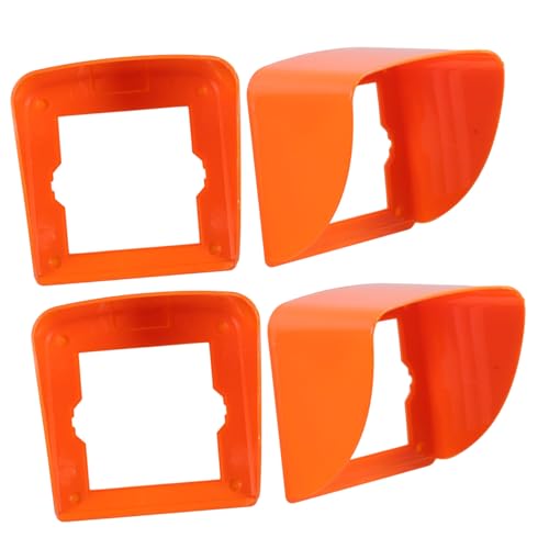 NULYLU 4pcs Waterproof Cover Outside Outlet Cover Outdoor Plug Protector Socket Protector Wall Socket Cover Weatherproof Receptacle Cover Outlet Cover Outdoor Home Supplies Orange Plastic