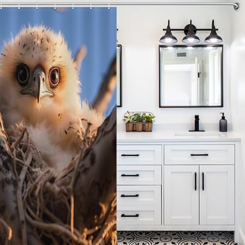 Rideau de douche oiseau en polyester de qualité supérieure imperméable - 5