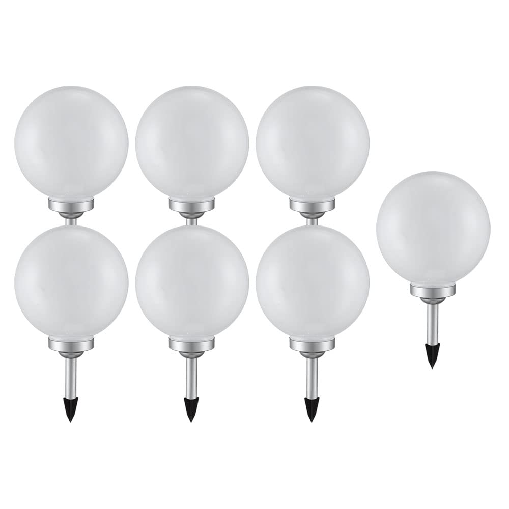 Solarleuchte Kugel Garten Kugelleuchte Solar LED Gartendeko Solarkugel für Außen 25 cm, Leuchtdauer ca. 6-8 Stunden, H 65 cm, 7er Set