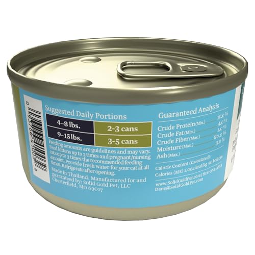 Image of Solid Gold Wet Cat Food Pate - Healthy Canned Cat Food Pate w /Real Tuna & Sardine, Omega Fatty Acids, Vitamins & Minerals - Grain Free & Gluten Free Can Meals for Cats & Kittens - 3ct /3oz Cans