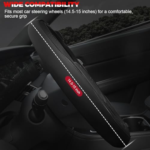 Car Steering Wheel Cover, Microfiber Leather Steering