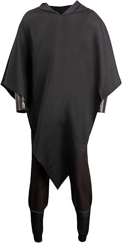 Disfraz de lobo de la muerte para hombre, gato con botas, pantalones de cosplay, capa protectora de muñeca y pierna, capa negra con capucha para