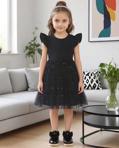 Robe en tulle pour fille décontractée et chic de 3 à 8 ans - 4