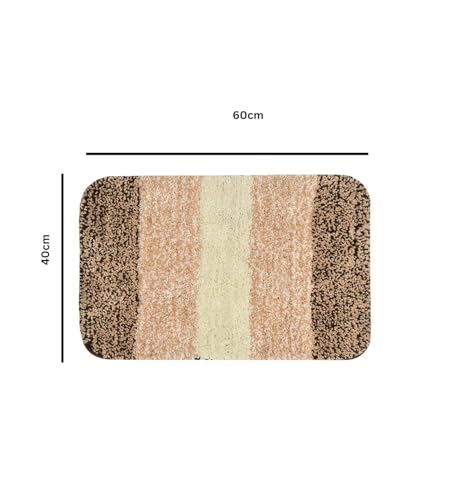 Image of NAMCHI Comfort Microfiber Bath Mat Anti Skid Non Slip Bathroom Floor Mat Super Absorbent & Quick Dry | Soft Machine Washable Bath Rug for Bathroom, Bedroom & Home (50x80cm, Brown 50 X 80cm)