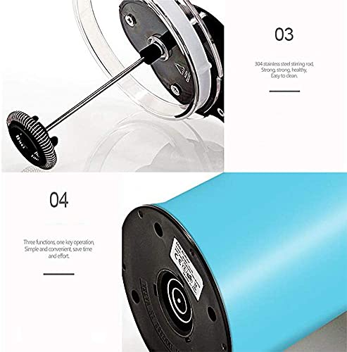 LSDRALOBPOI Vaporizador de Leche Batidora de Leche Calentador de Leche Calentador de Leche de Doble Pared, Control Interior Antiadherente de Temperatura frÃa y Caliente 1023 - Imagen 5