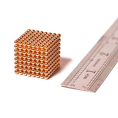 Speks Magnetic Balls - Luxe Rose Gold Set of 512 (2.5mm) - Fun Stress Relief Desk Toy for Adults - Mashable Smashable Buildable