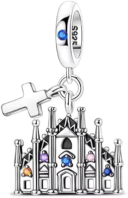 Duomo di Milano Cathedral Charm 925 Silver Charm Compatible with Pandora Charms, Trollbeads, Chamilia, Biagi and Many Other UK Charm Bracelets.
