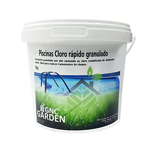 Cloro Rápido Granulado [5 Kg] - Tratamiento Multiacción - Efectivo en la eliminación de Las bacterias, focos de infección - Productos de Limpieza y Mantenimiento de Piscinas