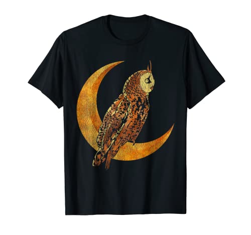 Bosque Bird Luna Noche Animal Lover Zoo Keeper Regalo Búho Camiseta