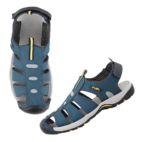 Image of FUEL Fisherman Sandals for Men Comfortable, Breathable & Flexible Stylish Casual Sandals Protective Bump Toe Perfect Outdoor Beach Anti-Skid Sports Footwear For Gents (Soldier-11)