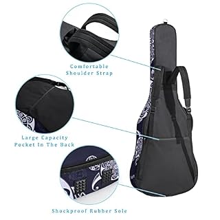 Housse pour guitare acoustique bohème – Tortue de mer dorée – 1 cm d’épaisseur – Rembourrée – Étanche – 101,6 cm, 104,4… - Les Beatles, Paul McCartney, John Lennon, RIngo Starr, George Harrison Housse pour guitare acoustique bohème - Tortue de mer dorée - 1 cm d'épaisseur - Rembourrée - Étanche - 101,6 cm, 104,4… – Image 3