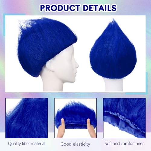 Image of Geyoga 1 Pcs Funny Wig Crazy Hair for Halloween Party,6 Colors B | Funny Colorful Wig Adults Use, Unisex Funky Hairband, Halloween Mardi Gras Cosplay Costume Party Accessories