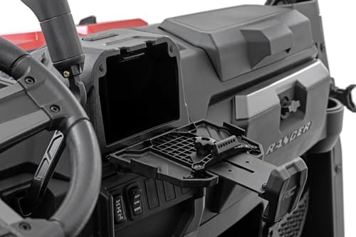 Rough Country Center Console Storage Box with Phone Tablet Holder for Polaris Ranger UTV