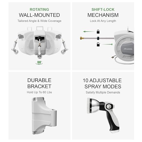 Image of Compact Sereis Mounting Bracket for Wall Mounted Hose Reel, Grey