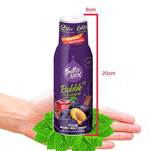 FruttaMax Apple Plum Cinnamon Syrup | Less Sugar | 60% Real Fruit Concentrate | Suitable for soda Machine 500ml - Image 4