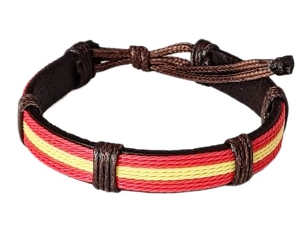 Pulsera de España - Pulsera bandera España - Pulsera cuero España - Pulsera...