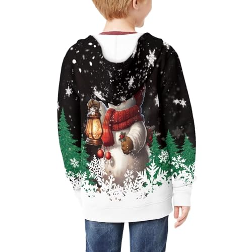 Image of Unisex Zipper Sweatshirt Boys Girls Hooded with 2 Pocket Pullover Hoodies for 6-16Y Kids