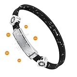 [Sariey] 静電気除去 ブレスレット 静電気除去ブレス おしゃれ 静電気防止 静電気除去グッズ シリコン チタン 磁気 ゲルマニウム スポーツ シリコンブレスレット 磁気 チタン ゲルマニウム 男女兼用 24cm調整可能 磁気ボタンでより使いやすく 防水防塵滑り止め 秋 冬 乾燥 スポーツ 【オールシーズン着用可能 色: ブラック】