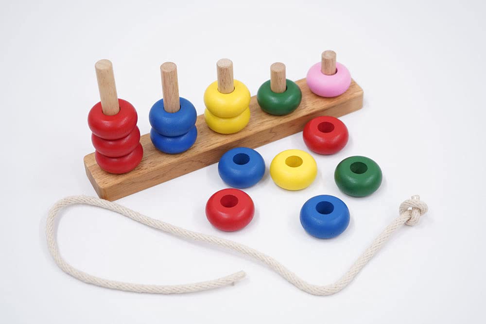 Amazon | 講談社こども教室のウッドリング 木のおもちゃ 知育玩具 色の