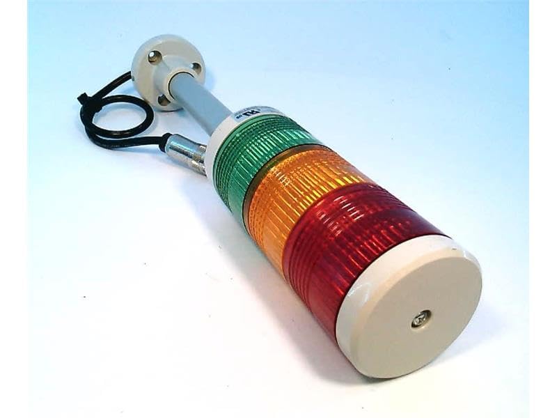 Patlite LMS-302-RYG LED Signal Tower with Amber, Green, and Red lenses