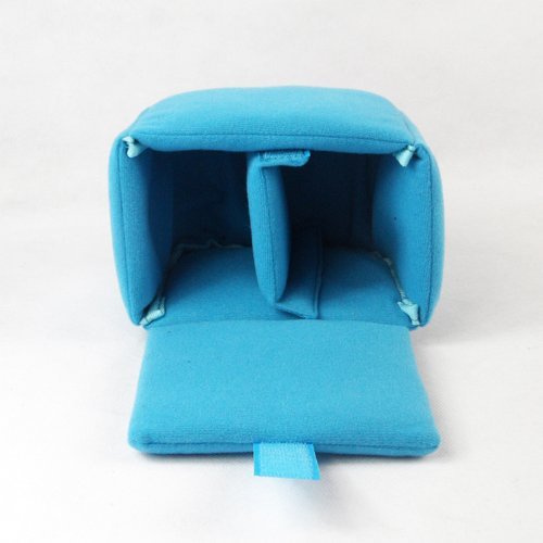 Shockproof DSLR Camera Insert Sleeve Organizer with Removable Partitions-Make Your own DSLR Camera Bag-Blue