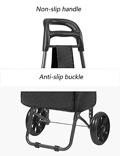 JHYFT Einkaufstrolley Multifunktions-Einkaufstrolley Pull Rod Car Fashion Trolley Treppensteigen Zusammenklappbarer… – Bild 4