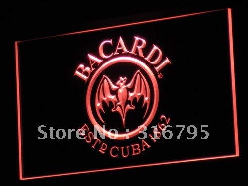 GenericA078 Bacardi Breezer Bat Bar Nr Gift Light Signs: Purple, 30X40Cm Vertical