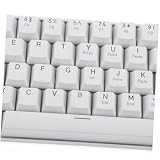 Angoily Kompaktowa Mechaniczna Klawiatura Gamingowa Klawiszy z Podświetleniem Rgb Przewodowa Klawiatura Do Pc i Laptopów Ergonomiczny Design Biała Obudowa Idealna Do Gier