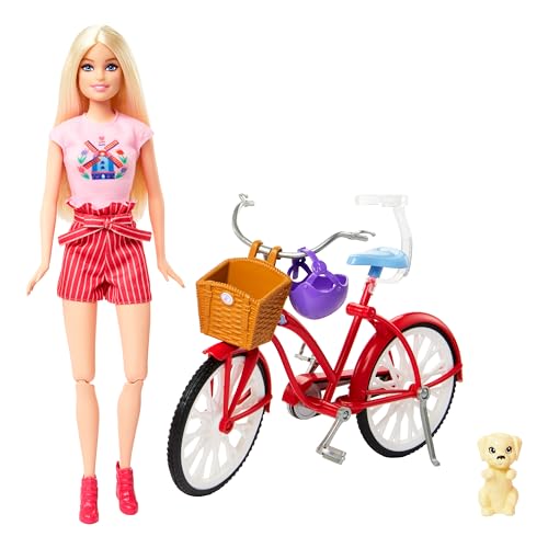 Barbie Puppen-Set mit Fahrrad Mattel HWJ00 | Spiel-Set & Zubehör