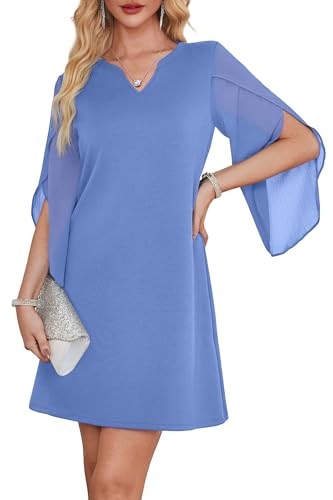 RUMIA Wedding Guest Dresses for Women Chiffon Sleeve Cocktail Dress2