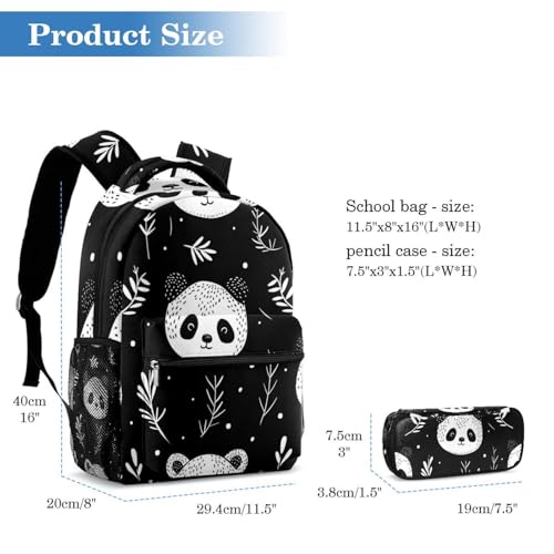 Cartable panda grande capacité pour éviter le mal de dos des étudiants