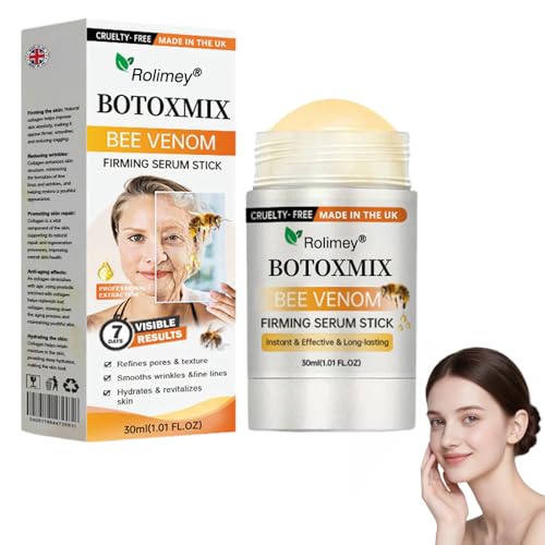 Rolimey Botoxmix Bee Venom Firming Serum Stick Botoxmix Bee Venom Wrinkle Removal Cream Skin Tightening Cream For Face Lift & Smooth Fine Lines Natural Vegan & Sensitive Skin Safe (1)
