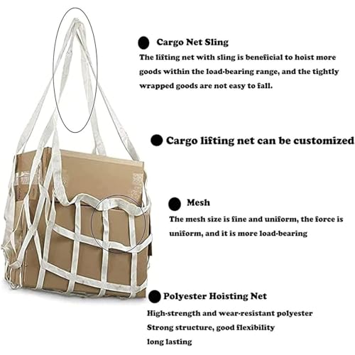 Filet de levage de charge haute résistance en polyester durable - 4